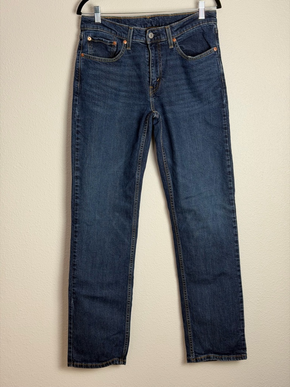 LEVIS’S MENS BLUE SLIM STRAIGHT LEG 514 JEANS 32 X 34 #34